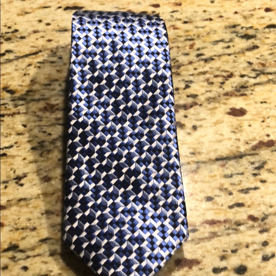 Extreme Detailed Italian Silk Tie; Blue, Light